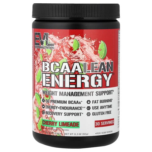 Evlution Nutrition Bcaa Lean Energy Cherry Limeade 11 3 Oz 321 G product image