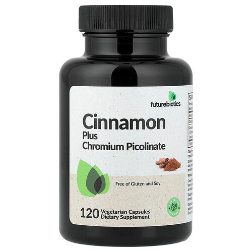 Futurebiotics Cinnamon Plus Chromium Picolinate 120 Vegetarian Capsules product image