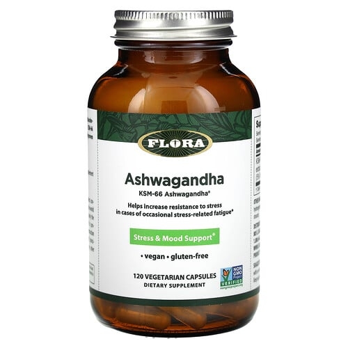 Flora Ashwagandha 120 Vegetarian Capsules 300 Mg Per Capsule product image