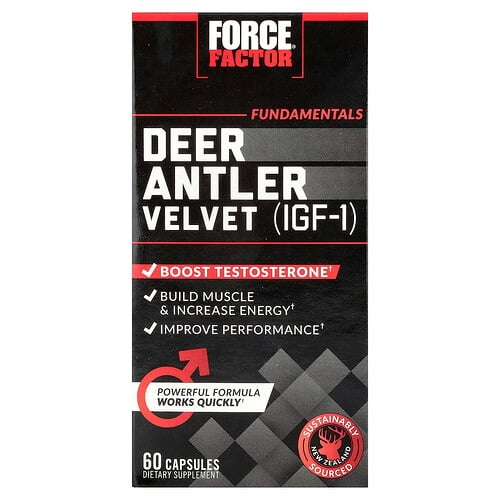 Force Factor Fundamentals Deer Antler Velvet Igf 1 60 Capsules product image