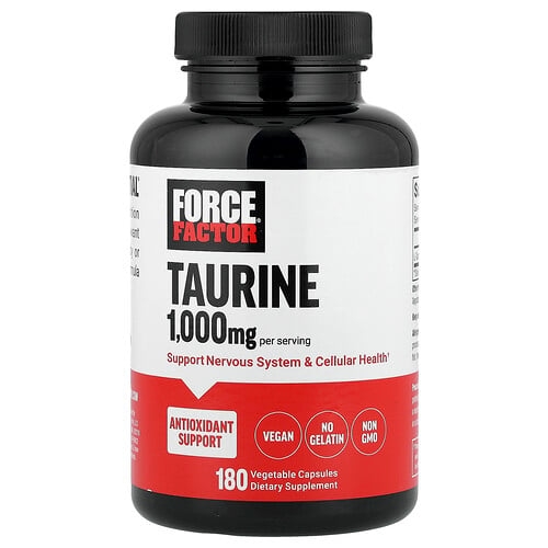Force Factor Taurine 180 Vegetable Capsules 500 Mg Per Capsule product image
