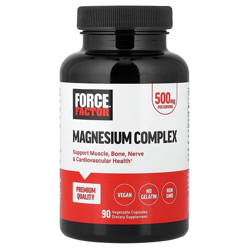 Force Factor Magnesium Complex 500 Mg 90 Vegetable Capsules product image