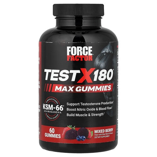 Force Factor Test X180 Max Gummies Mixed Berry 60 Gummies product image