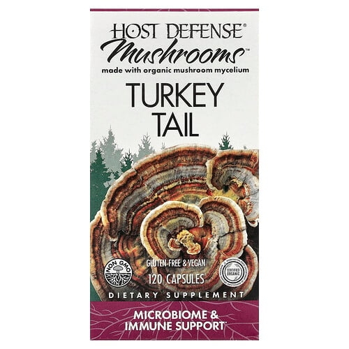 Host Defense Mushrooms Turkey Tail 120 Capsules 0 5 G Per Capsule product image