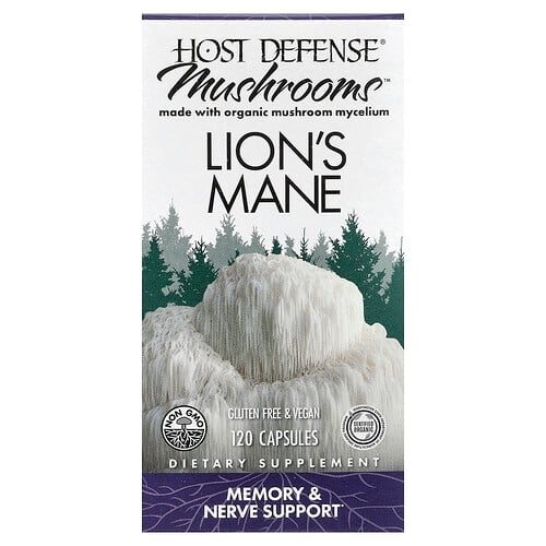 Host Defense Mushrooms Lion S Mane 120 Capsules 0 5 G Per Capsule product image