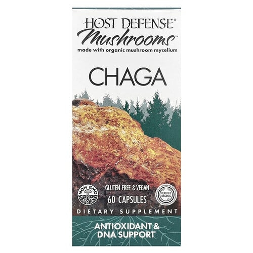 Host Defense Mushrooms Chaga 60 Capsules 0 5 G Per Capsule product image