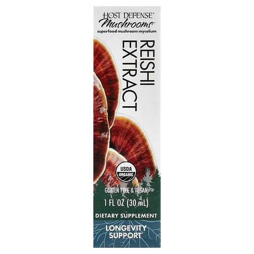 Host Defense Mushrooms Organic Reishi Extract 1 Fl Oz 30 Ml product image