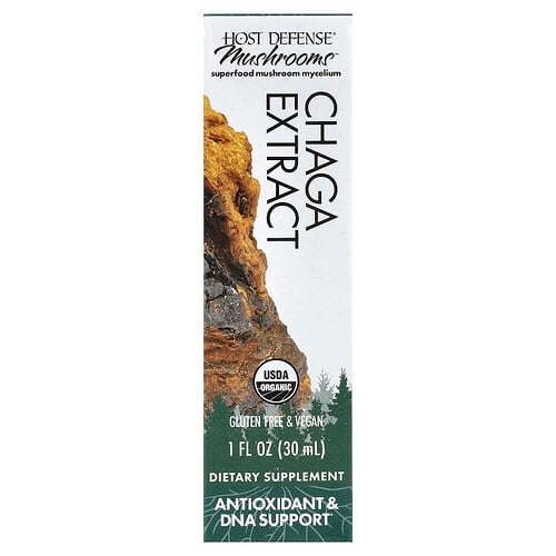 Host Defense Mushrooms Organic Chaga Extract 1 Fl Oz 30 Ml product image