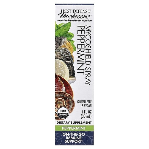 Host Defense Mushrooms Mycoshield Spray Peppermint 1 Fl Oz 30 Ml product image