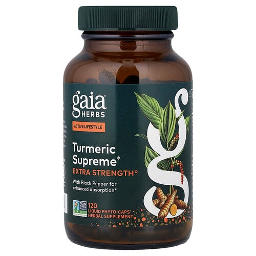 Gaia Herbs Turmeric Supreme 120 Liquid Phyto Caps product image