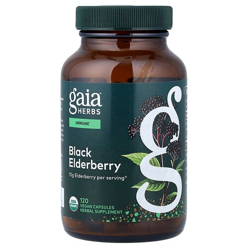 Gaia Herbs Black Elderberry 120 Vegan Capsules product image
