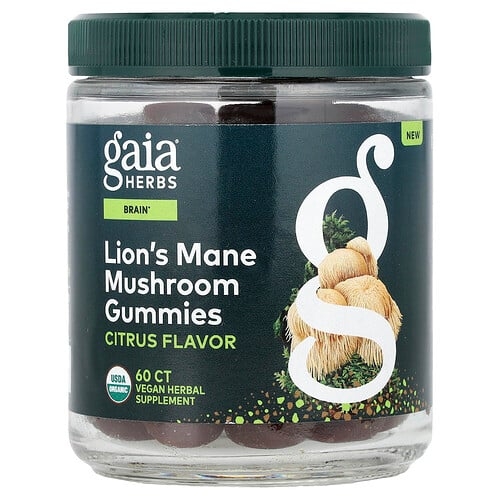 Gaia Herbs Lion S Mane Mushroom Gummies Citrus 60 Gummies product image