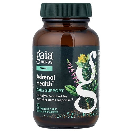 Gaia Herbs Adrenal Health Daily Support 60 Liquid Phyto Caps product image