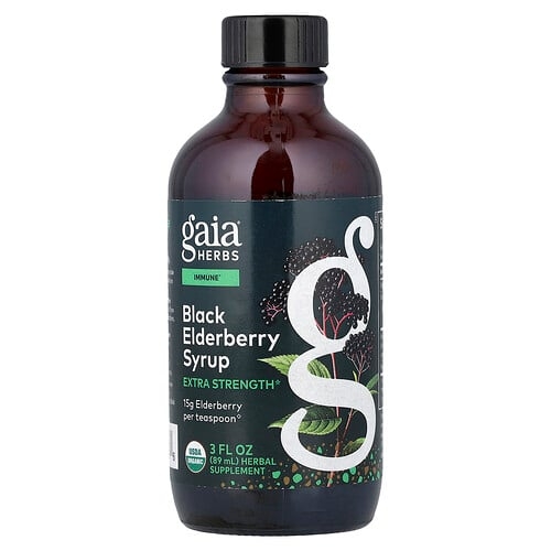 Gaia Herbs Black Elderberry Syrup 3 Fl Oz 89 Ml product image