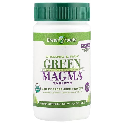 Green Foods Green Magma Barley Grass Juice Powder 250 Tablets 4 4 Oz 125 G product image