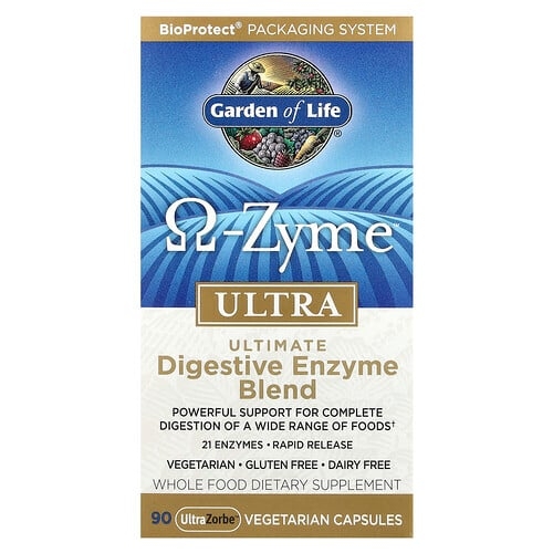 Garden Of Life O Zyme Ultra Ultimate Digestive Enzyme Blend 90 Ultrazorbe Vegetarian Capsules product image
