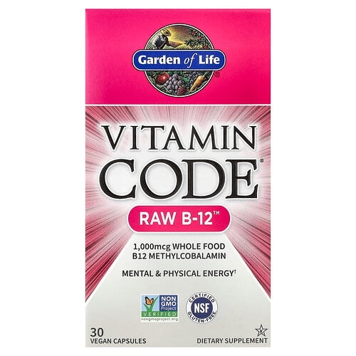 Garden Of Life Vitamin Code Raw B 12 30 Vegan Capsules product image