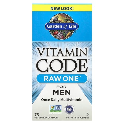 Garden Of Life Vitamin Code Raw One Once Daily Multivitamin For Men 75 Vegetarian Capsules product image
