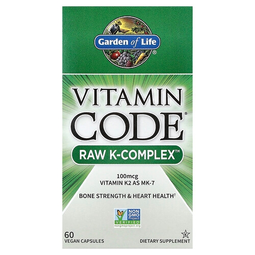 Garden Of Life Vitamin Code Raw K Complex 60 Vegan Capsules product image