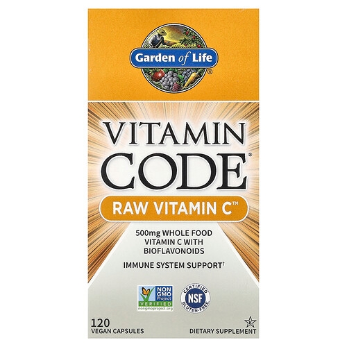 Garden Of Life Vitamin Code Raw Vitamin C 120 Vegan Capsules product image