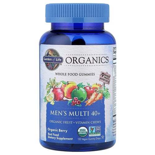 Garden Of Life Organics Men S Multi 40 Gummies Organic Berry 120 Vegan Gummy Drops product image