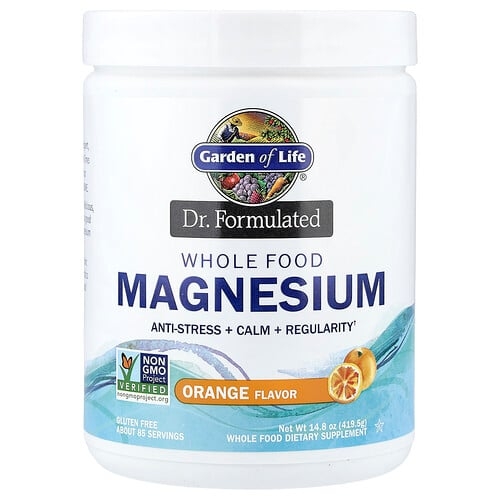 Garden Of Life Dr Formulated Whole Food Magnesium Orange 14 8 Oz 419 5 G product image