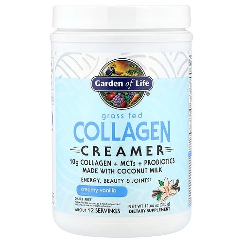 Garden Of Life Grass Fed Collagen Creamer Creamy Vanilla 11 64 Oz 330 G product image
