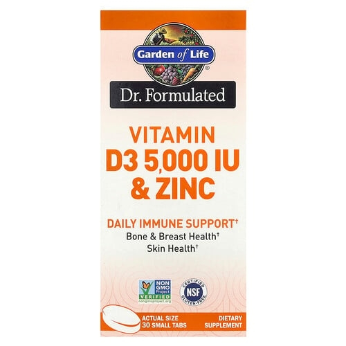 Garden Of Life Vitamin D3 Zinc 30 Small Tabs product image