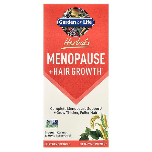 Garden Of Life Herbals Menopause Hair Growth Berry 30 Vegan Softgels product image