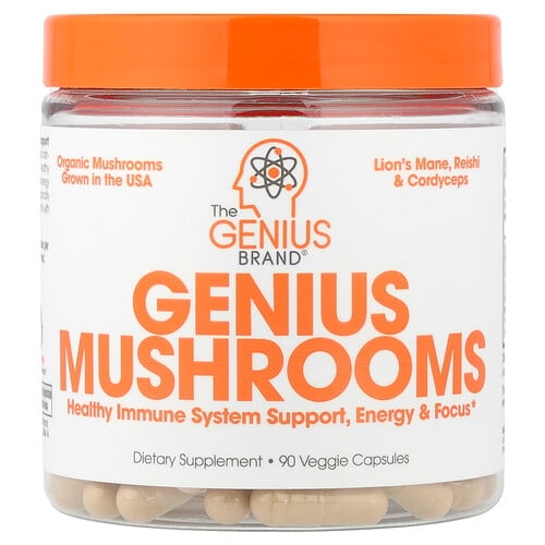 The Genius Brand Genius Mushrooms 90 Veggie Capsules product image