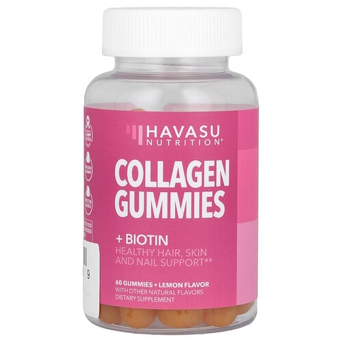 Havasu Nutrition Collagen Gummies Biotin Lemon 60 Gummies product image