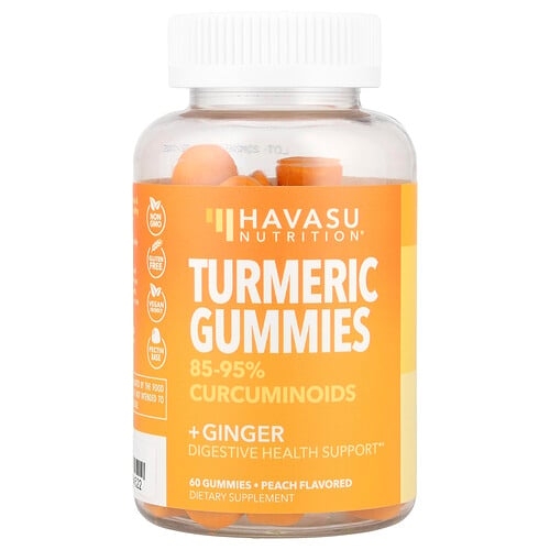 Havasu Nutrition Turmeric Ginger Gummies Peach 60 Gummies product image