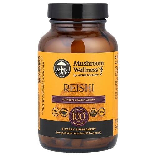 Herb Pharm Mushroom Wellness Reishi 90 Vegetarian Capsules 333 Mg Per Capsule product image