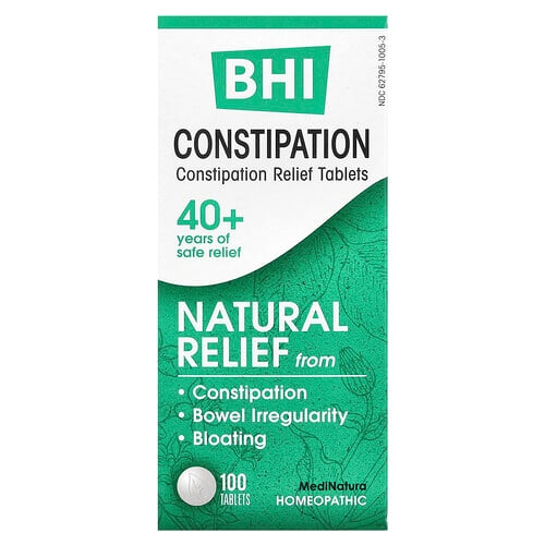 Medinatura Bhi Constipation Relief 100 Tablets product image