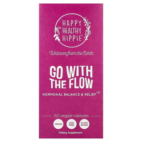 Happy Healthy Hippie Go With The Flow Hormonal Balance Relief 60 Veggie Capsules product image