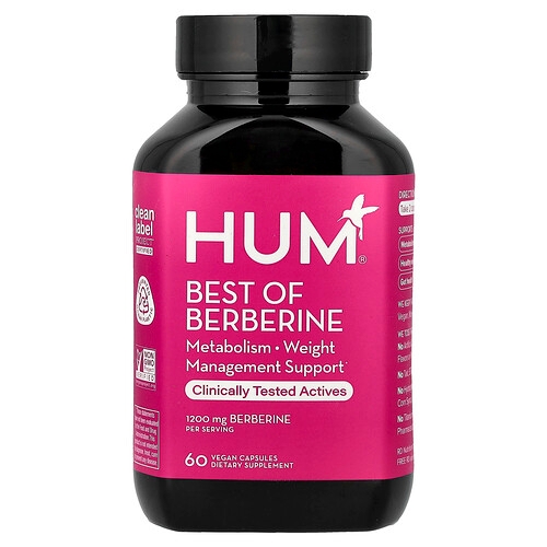Hum Nutrition Best Of Berberine 60 Vegan Capsules product image