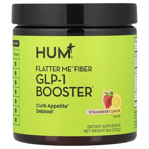 Hum Nutrition Flatter Me Fiber Glp 1 Booster Strawberry Lemon 4 Oz 120 G product image