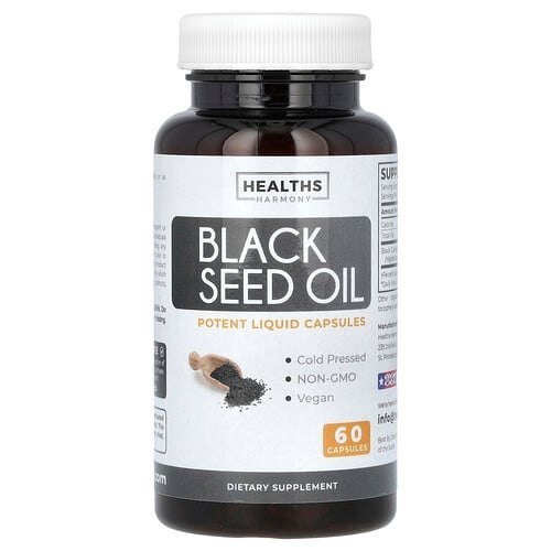 Healths Harmony Black Seed Oil 60 Capsules 500 Mg Per Capsule product image