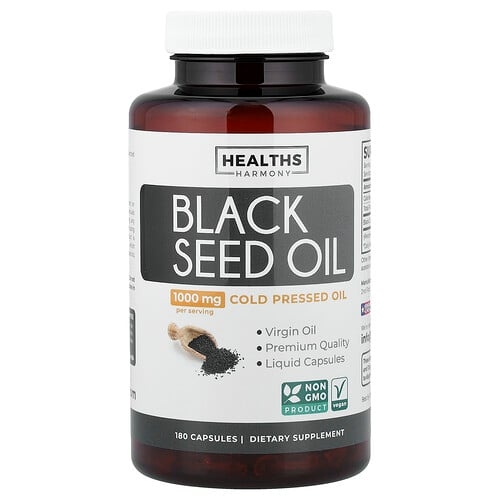 Healths Harmony Black Seed Oil 180 Capsules 500 Mg Per Capsule product image