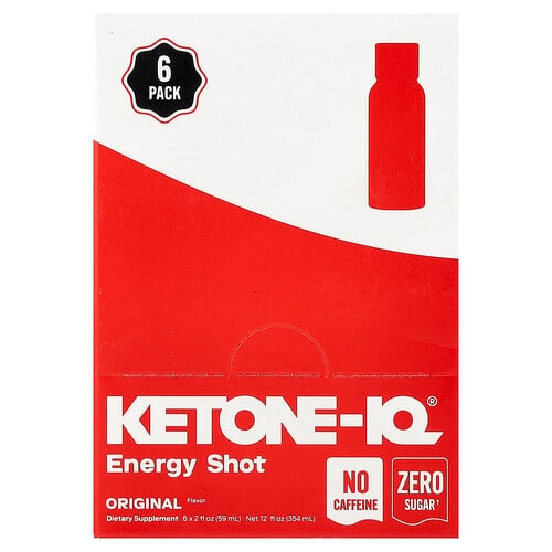 Ketone Iq Energy Shot Original Caffeine Free 6 Bottles 2 Fl Oz 59 Ml Each product image