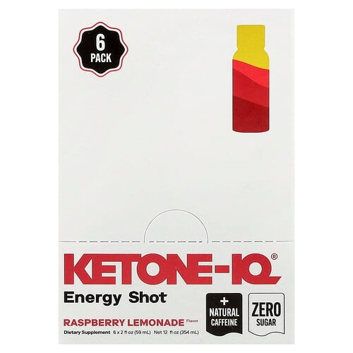 Ketone Iq Energy Shot Raspberry Lemonade 6 Bottles 2 Fl Oz 59 Ml Each product image