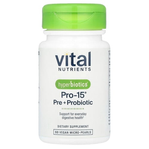 Vital Nutrients Hyperbiotics Pro 15 Pre Probiotic 60 Vegan Micro Pearls product image