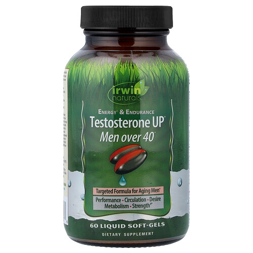 Irwin Naturals Testosterone Up Men Over 40 60 Liquid Soft Gels product image