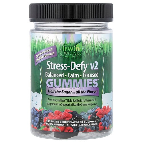 Irwin Naturals Stress Defy V2 Gummies Mixed Berry 30 Gummies product image