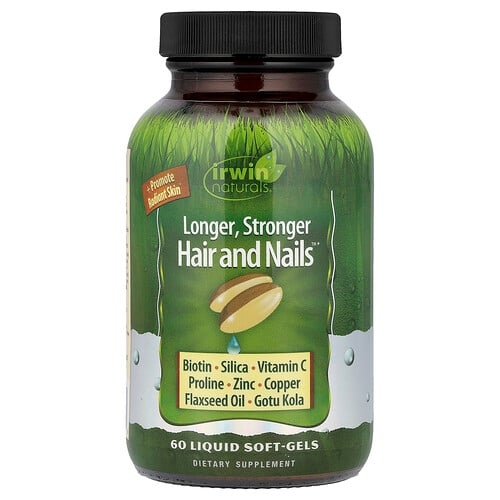 Irwin Naturals Longer Stronger Hair And Nails 60 Liquid Soft Gels product image