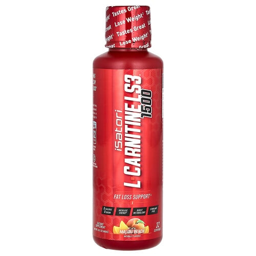 Isatori L Carnitine Ls3 1500 Malibu Beach 1 500 Mg 16 Fl Oz 480 Ml product image