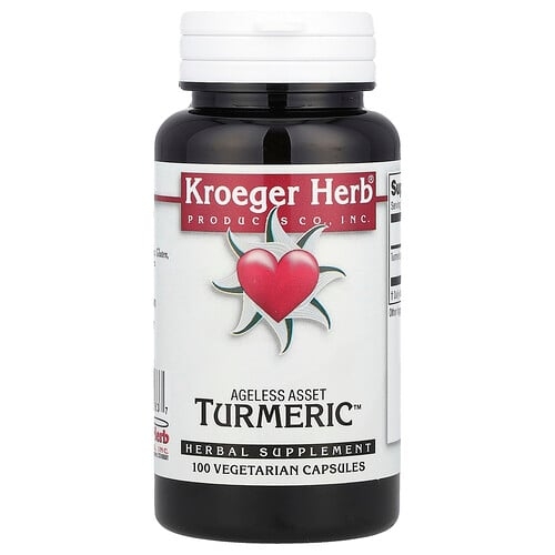 Kroeger Herb Co Ageless Asset Turmeric 100 Vegetarian Capsules 450 Mg Per Capsule product image