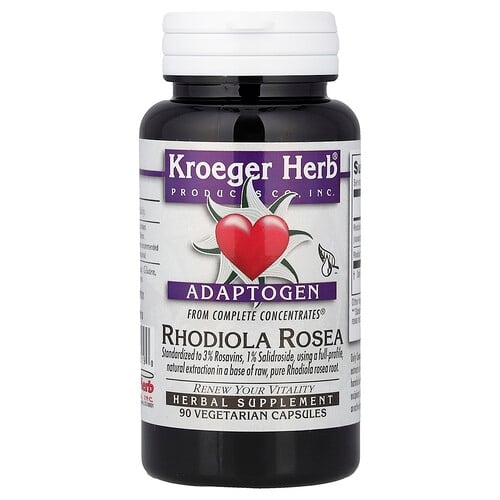 Kroeger Herb Co Complete Concentrates Rhodiola Rosea 90 Vegetarian Capsules product image