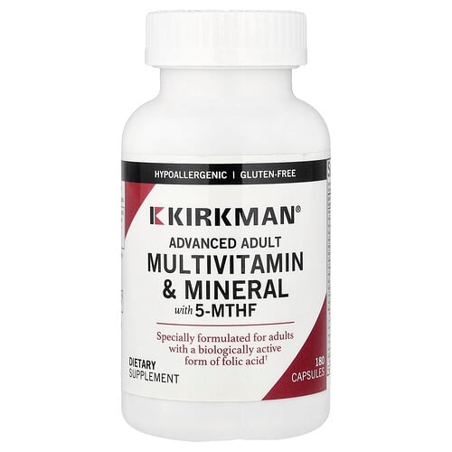 Kirkman Labs Advanced Adult Multivitamin Minerals With 5 Mthf 180 Capsules product image