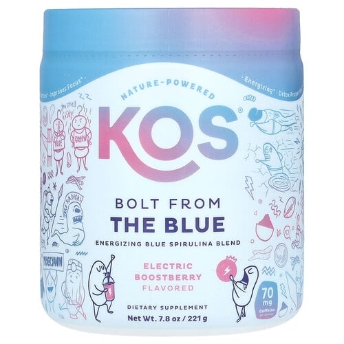 Kos Bolt From The Blue Energizing Blue Spirulina Blend Electric Boostberry 7 8 Oz 221 G product image